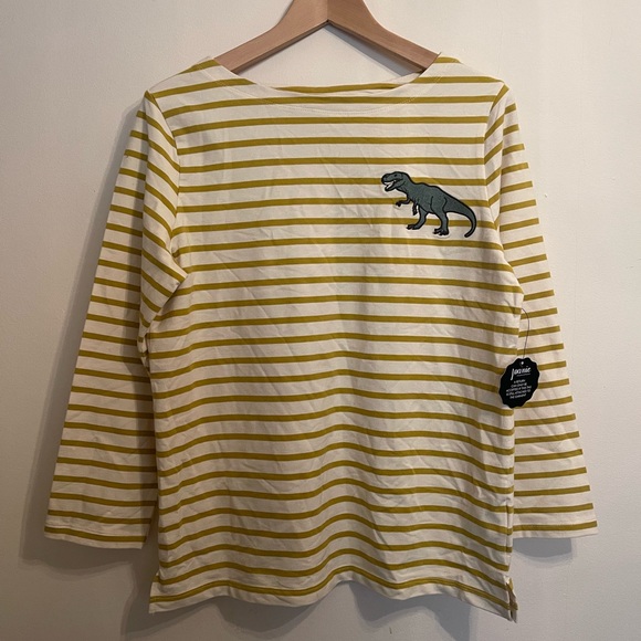 Joanie dinosaur Breton stripe gold brand new size m 10 uk - Picture 5 of 6